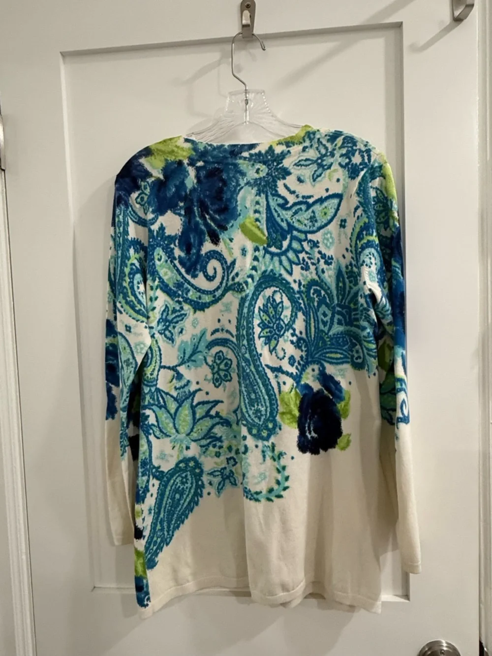 Vittadini multicolor floral / paisley cardigan (fair)